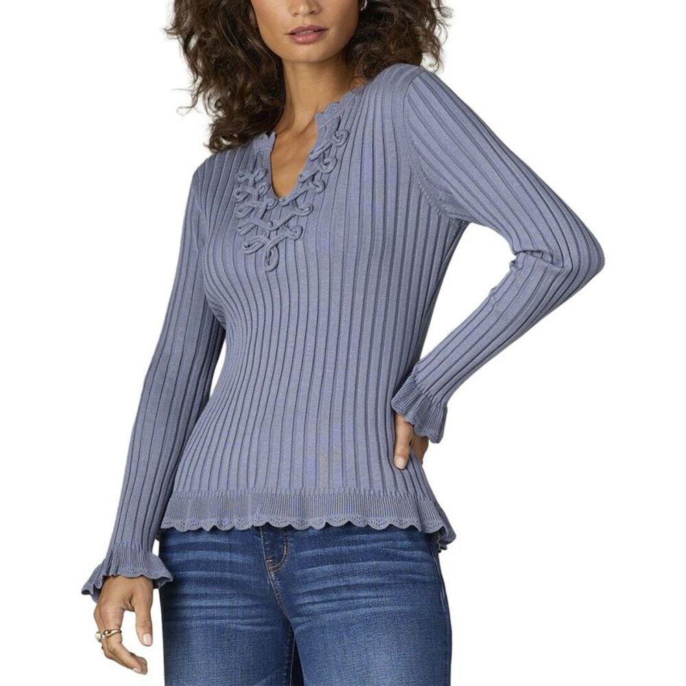 Wit & Wisdom Womens  Soutache Knit Top